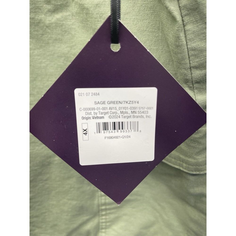 Ava Viv Shorts Size 4X Sage Green Woman's